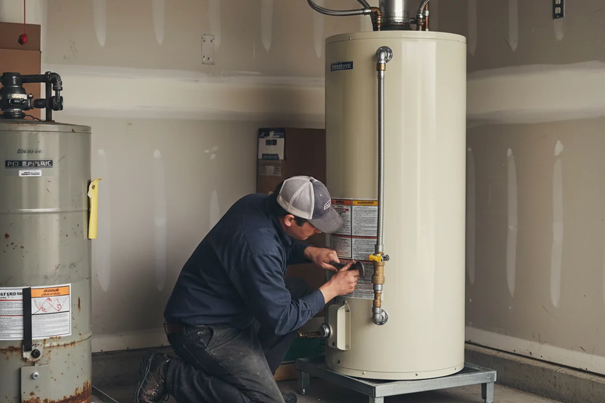 Water heater and shutoff valve replacement in Pewee Valley
