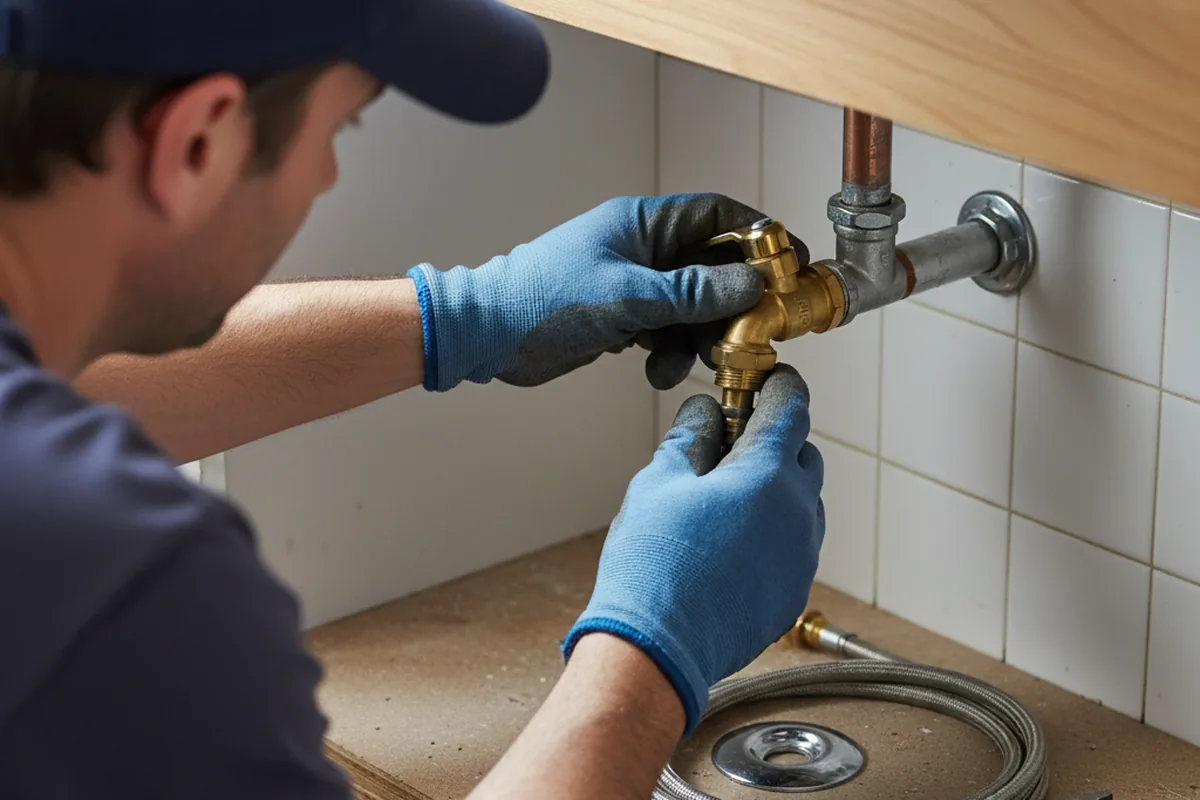 Shutoff valve and fitting work during Emergency Plumbing in Pewee Valley